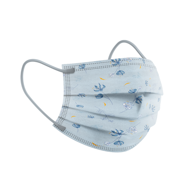 Ocean Petals Adult 3-ply Surgical Mask 2.0 (New Box of 5, Individually-wrapped)