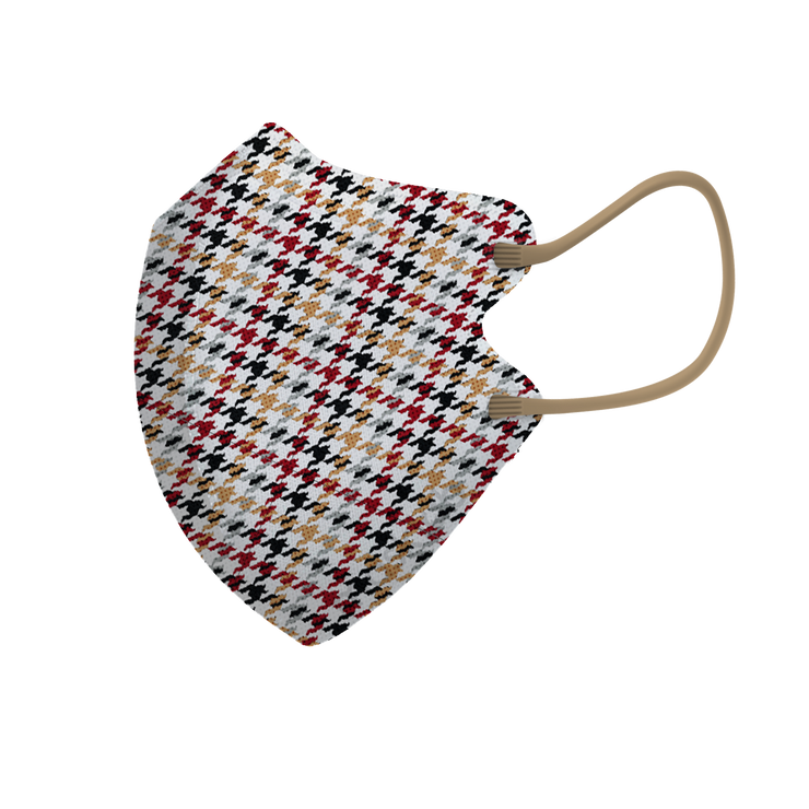 Ceremony Plaid 3-ply 2D Slim Fit Mask - M Size (Pouch of 5)